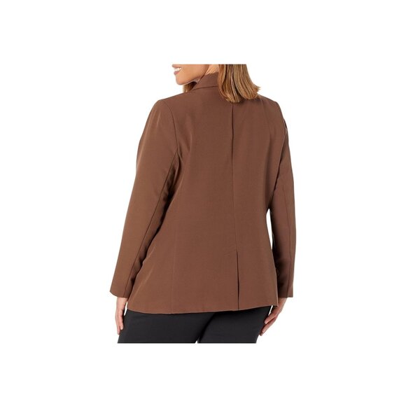 The Drop Womens Brown Blazer 3X Single Button Closure - Picture 3 of 4